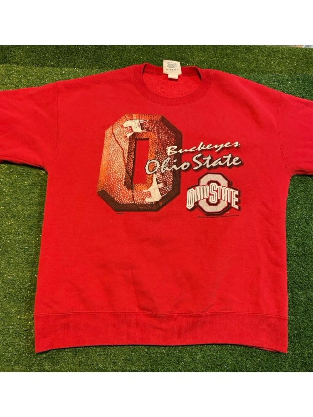 Vintage Ohio State Buckeyes sweatshirt mens large red lee sport football thick